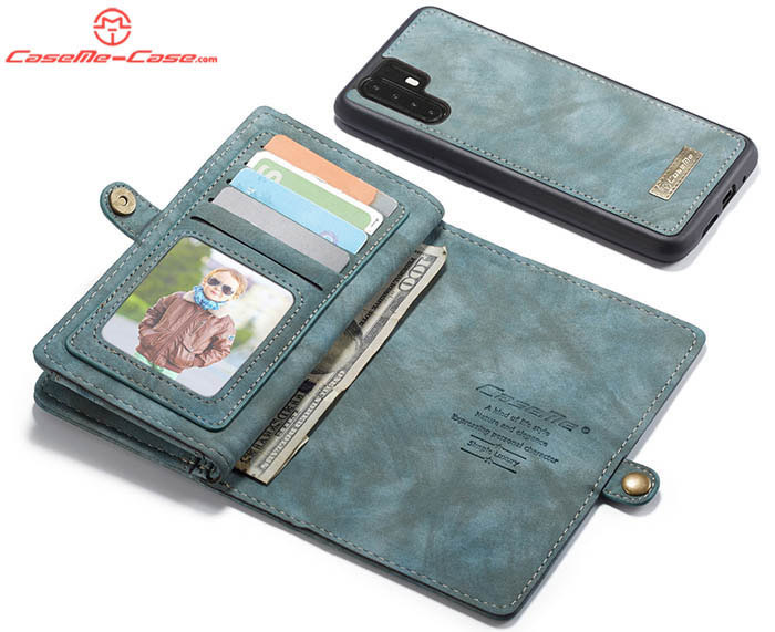 CaseMe Huawei P30 Pro Zipper Wallet Magnetic Detachable 2 in 1 Folio Case