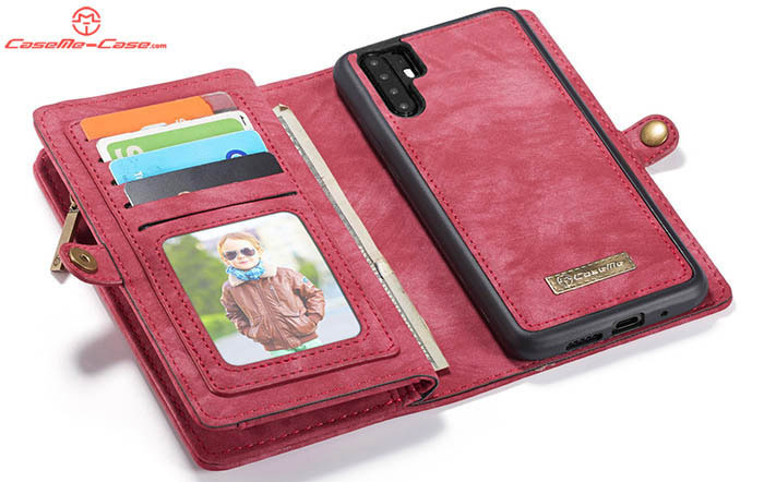 CaseMe Huawei P30 Pro Zipper Wallet Magnetic Detachable 2 in 1 Folio Case