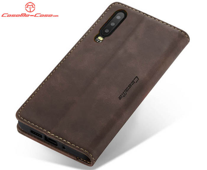 CaseMe Huawei P30 Retro Wallet Kickstand Magnetic Flip Leather Case