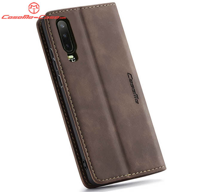 CaseMe Huawei P30 Retro Wallet Kickstand Magnetic Flip Leather Case
