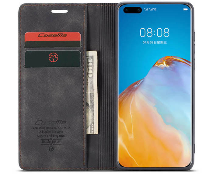 CaseMe Huawei P40 Wallet Kickstand Magnetic Flip Leather Case