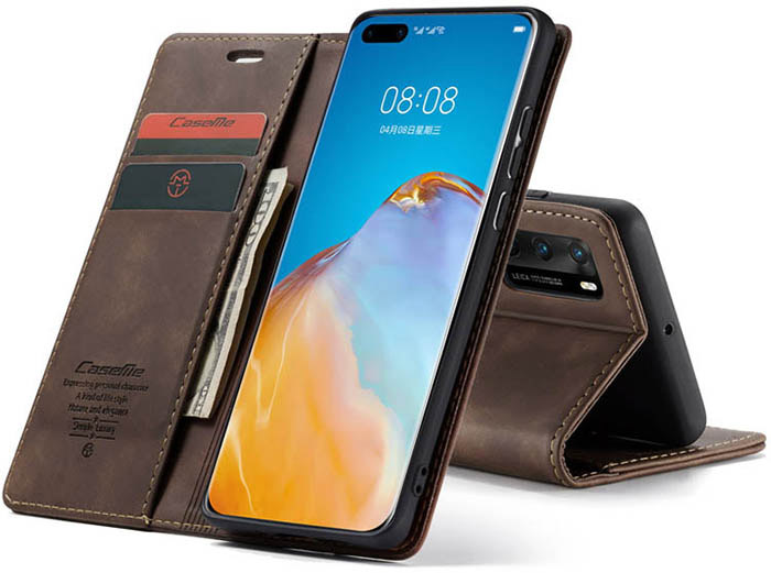 CaseMe Huawei P40 Wallet Kickstand Magnetic Flip Leather Case