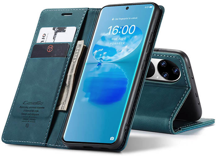 CaseMe Huawei P50 Pro Wallet Kickstand Magnetic Flip Leather Case