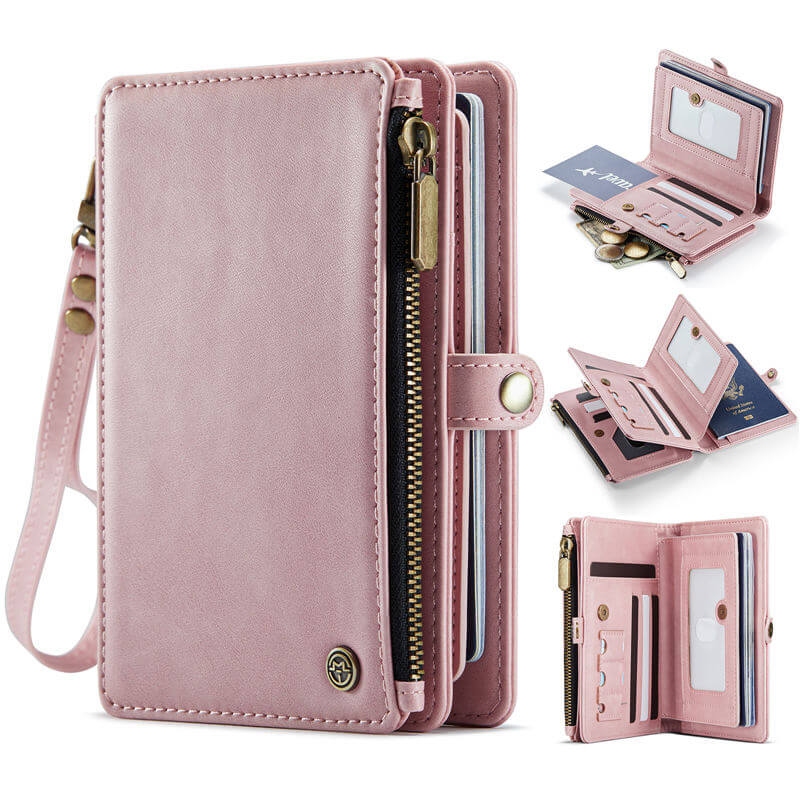 CaseMe RFID-Blocking Passport Wallet – Secure Travel Organizer with Card Slots Pink