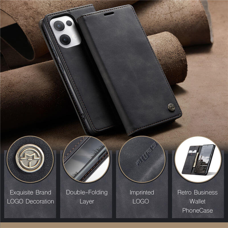 CaseMe OPPO Reno13 Wallet Suede Leather Case