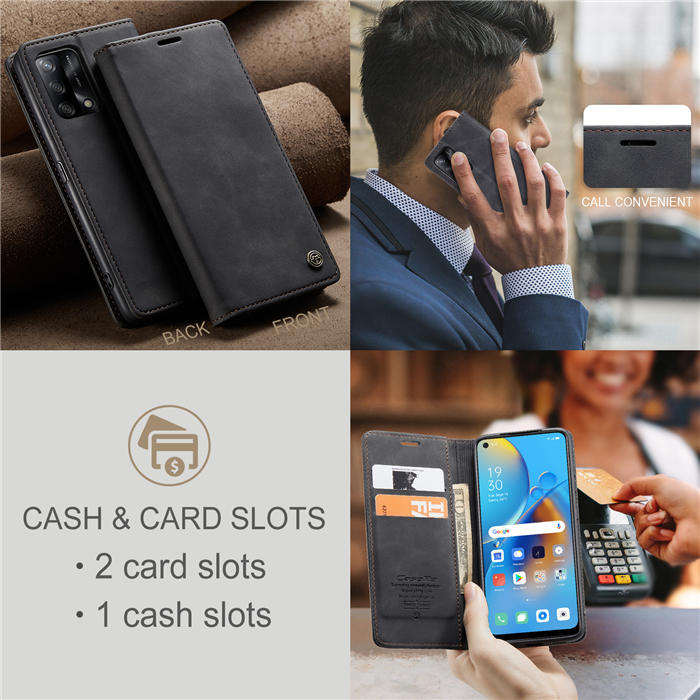 CaseMe OPPO Reno6 Lite 4G/OPPO A95 4G/OPPO F19S Wallet Suede Leather Case