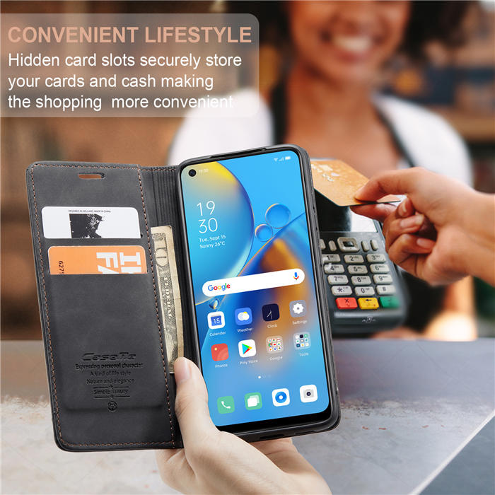 CaseMe OPPO Reno6 Lite 4G/OPPO A95 4G/OPPO F19S Wallet Suede Leather Case