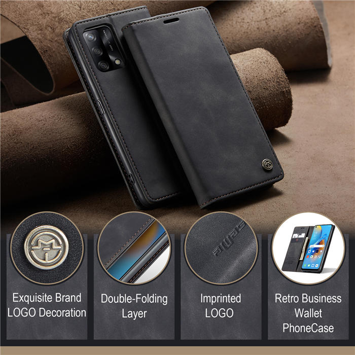 CaseMe OPPO Reno6 Lite 4G/OPPO A95 4G/OPPO F19S Wallet Suede Leather Case