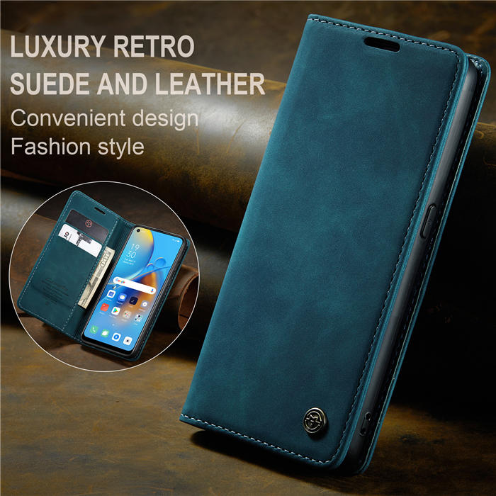 CaseMe OPPO Reno6 Lite 4G/OPPO A95 4G/OPPO F19S Wallet Suede Leather Case
