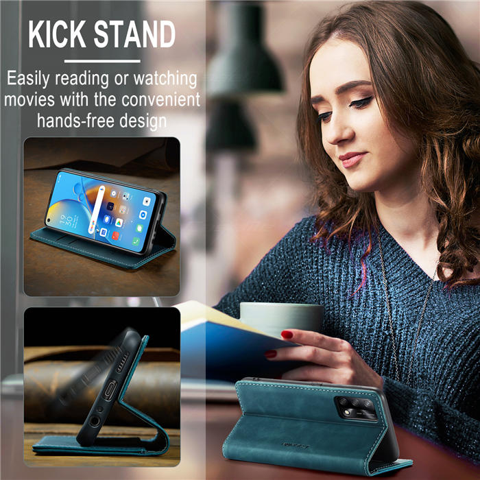 CaseMe OPPO Reno6 Lite 4G/OPPO A95 4G/OPPO F19S Wallet Suede Leather Case