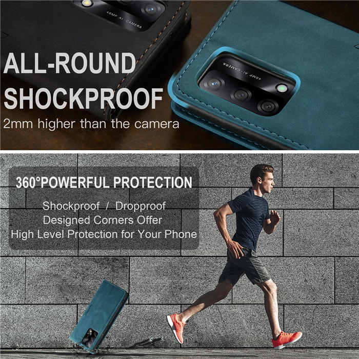 CaseMe OPPO Reno6 Lite 4G/OPPO A95 4G/OPPO F19S Wallet Suede Leather Case