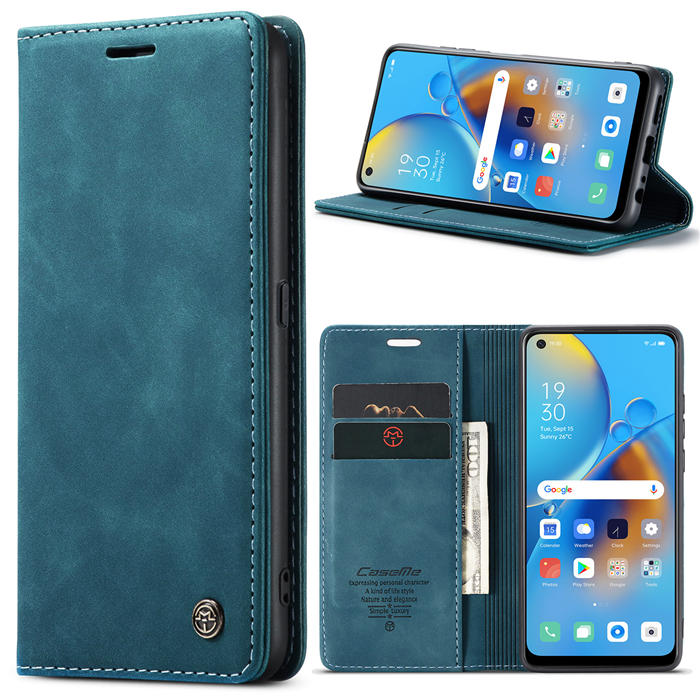 CaseMe OPPO Reno6 Lite 4G/OPPO A95 4G/OPPO F19S Wallet Suede Leather Case