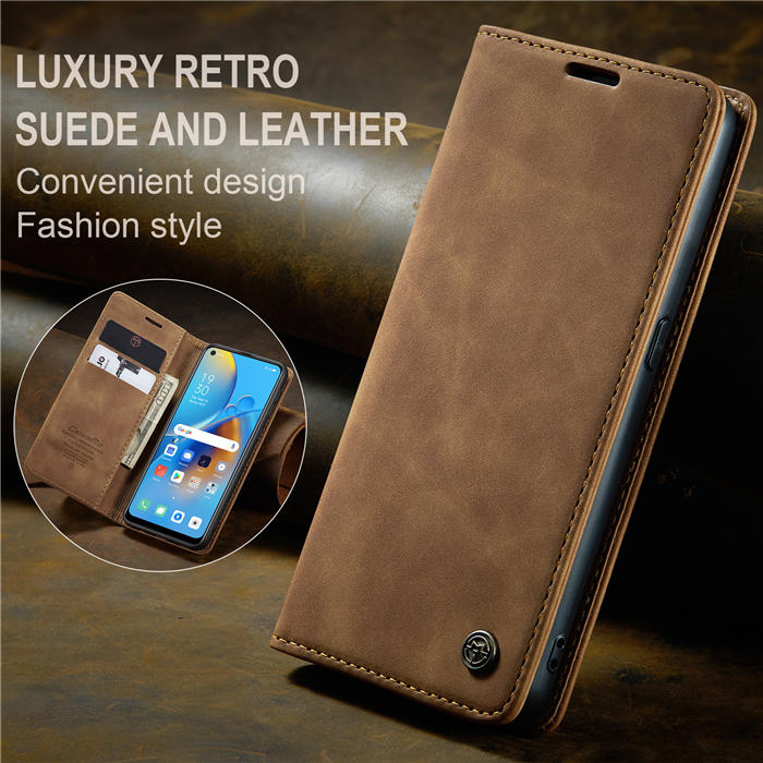 CaseMe OPPO Reno6 Lite 4G/OPPO A95 4G/OPPO F19S Wallet Suede Leather Case