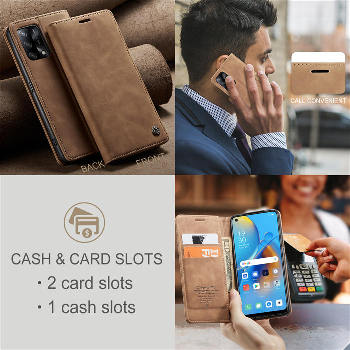CaseMe OPPO Reno6 Lite 4G/OPPO A95 4G/OPPO F19S Wallet Suede Leather Case