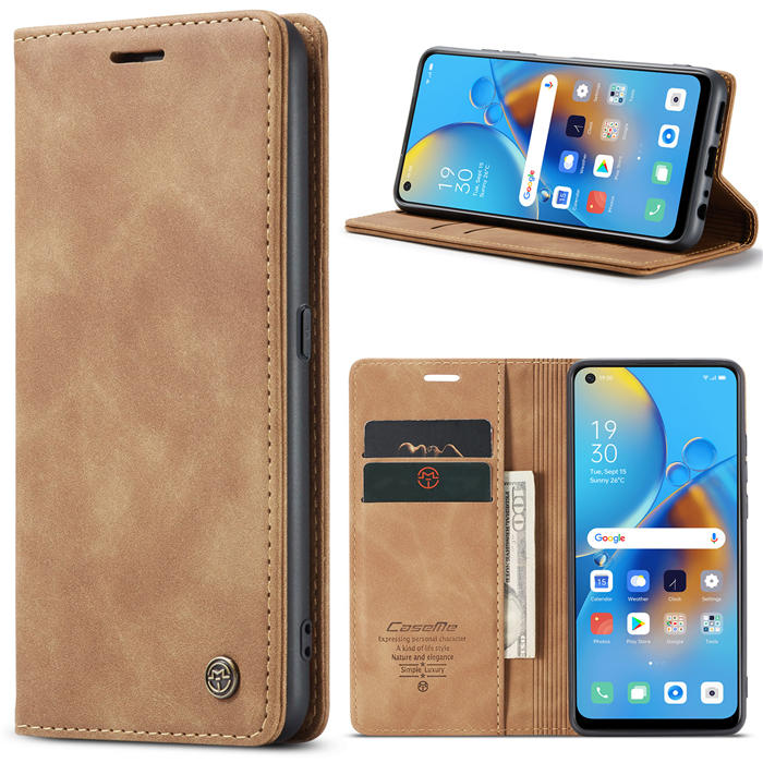 CaseMe OPPO Reno6 Lite 4G/OPPO A95 4G/OPPO F19S Wallet Suede Leather Case