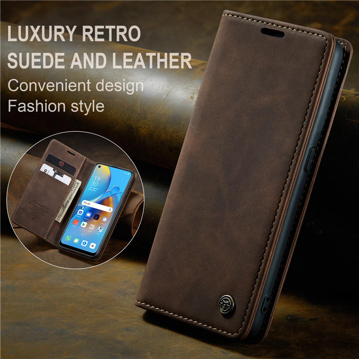CaseMe OPPO Reno6 Lite 4G/OPPO A95 4G/OPPO F19S Wallet Suede Leather Case