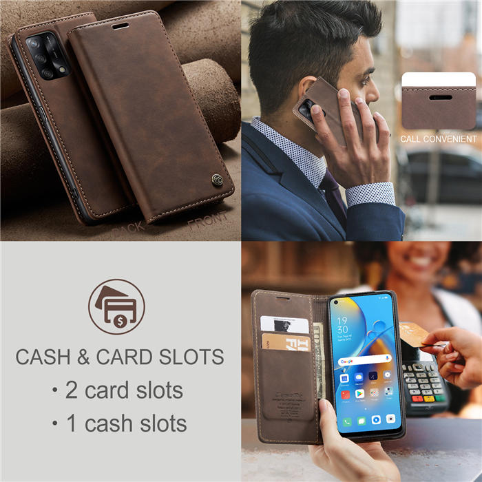 CaseMe OPPO Reno6 Lite 4G/OPPO A95 4G/OPPO F19S Wallet Suede Leather Case