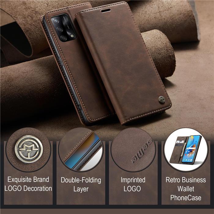 CaseMe OPPO Reno6 Lite 4G/OPPO A95 4G/OPPO F19S Wallet Suede Leather Case