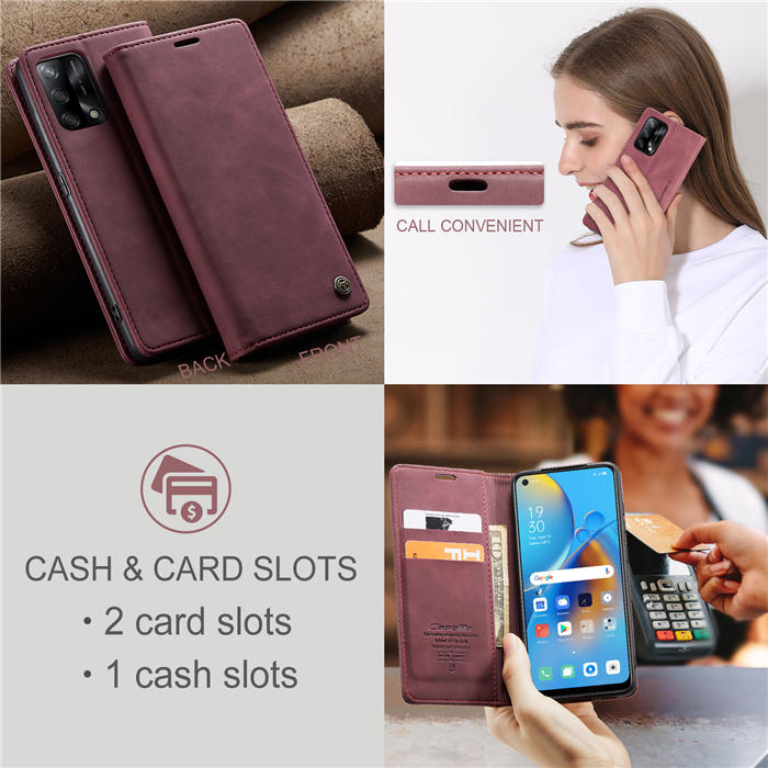 CaseMe OPPO Reno6 Lite 4G/OPPO A95 4G/OPPO F19S Wallet Suede Leather Case