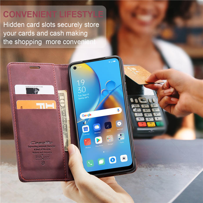CaseMe OPPO Reno6 Lite 4G/OPPO A95 4G/OPPO F19S Wallet Suede Leather Case