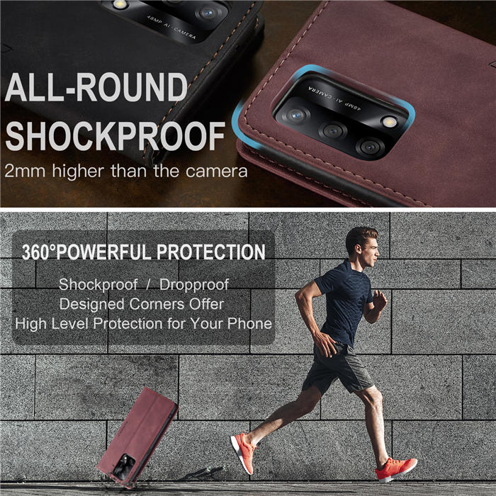 CaseMe OPPO Reno6 Lite 4G/OPPO A95 4G/OPPO F19S Wallet Suede Leather Case