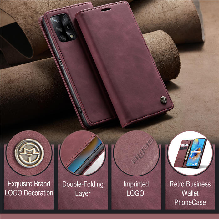 CaseMe OPPO Reno6 Lite 4G/OPPO A95 4G/OPPO F19S Wallet Suede Leather Case