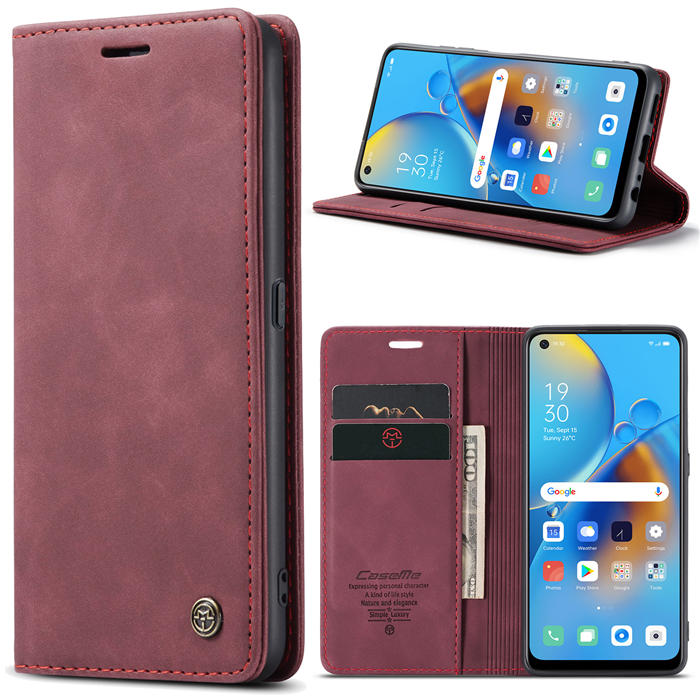 CaseMe OPPO Reno6 Lite 4G/OPPO A95 4G/OPPO F19S Wallet Suede Leather Case