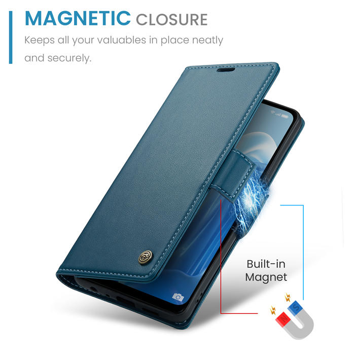 CaseMe OPPO Reno8 4G Wallet RFID Blocking Magnetic Buckle Case