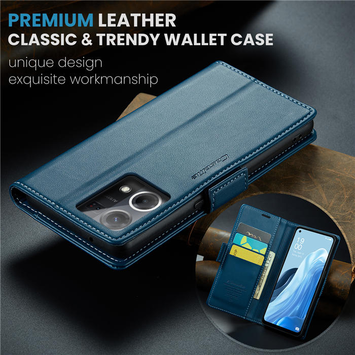 CaseMe OPPO Reno8 4G Wallet RFID Blocking Magnetic Buckle Case