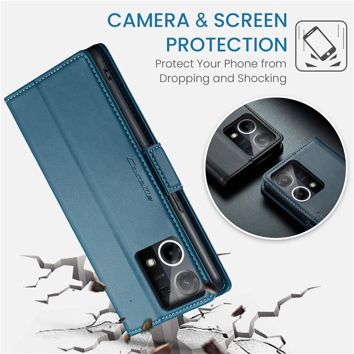 CaseMe OPPO Reno8 4G Wallet RFID Blocking Magnetic Buckle Case