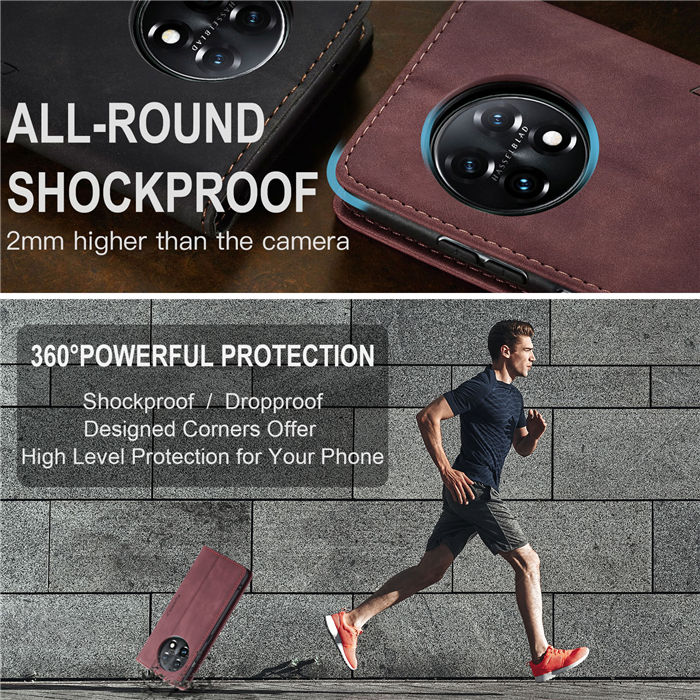 CaseMe OnePlus 11 Wallet Suede Leather Case