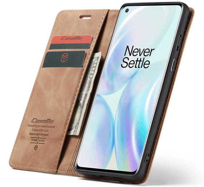 CaseMe OnePlus 8 Wallet Kickstand Magnetic Flip Leather Case