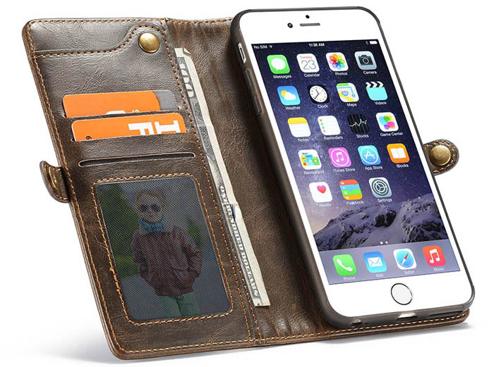 CaseMe iPhone 6/6s Wallet Magnetic Detachable 2 in 1 Case With Wrist Strap
