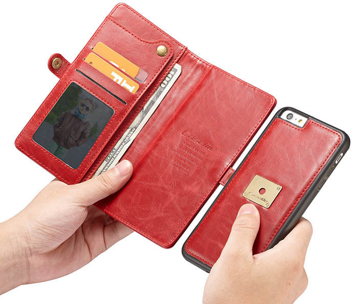 CaseMe iPhone 6/6s Wallet Magnetic Detachable 2 in 1 Case With Wrist Strap