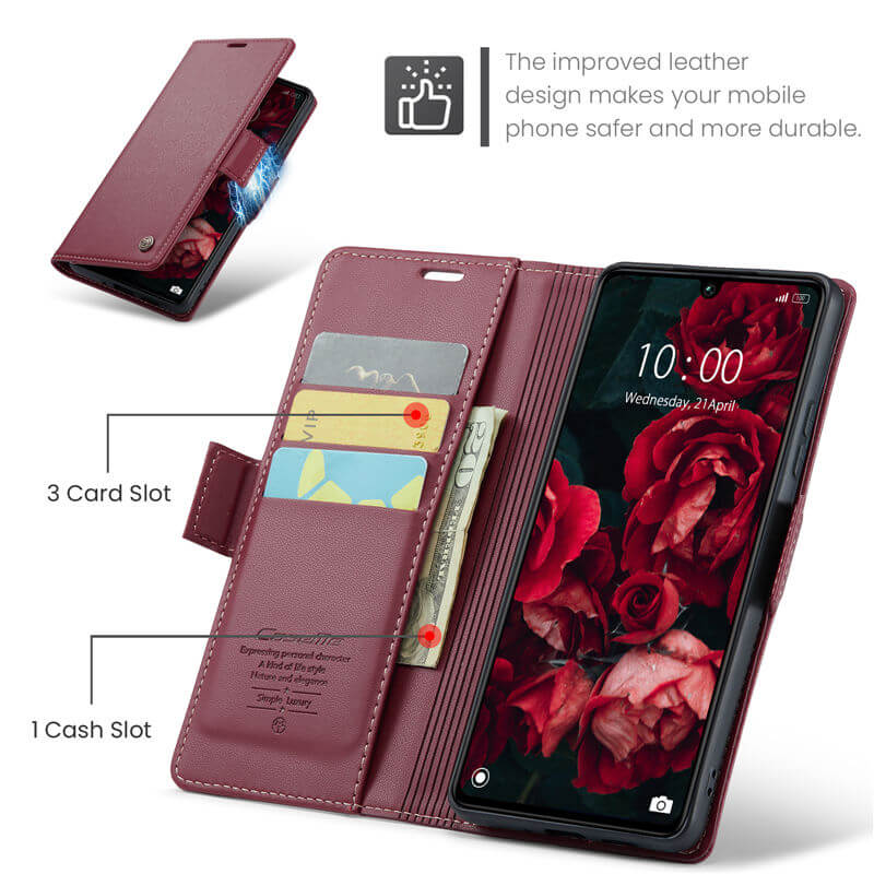 CaseMe Xiaomi Redmi 13C Wallet RFID Blocking Case