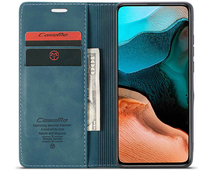 CaseMe Xiaomi Redmi K30 Pro Wallet Kickstand Magnetic Flip Leather Case