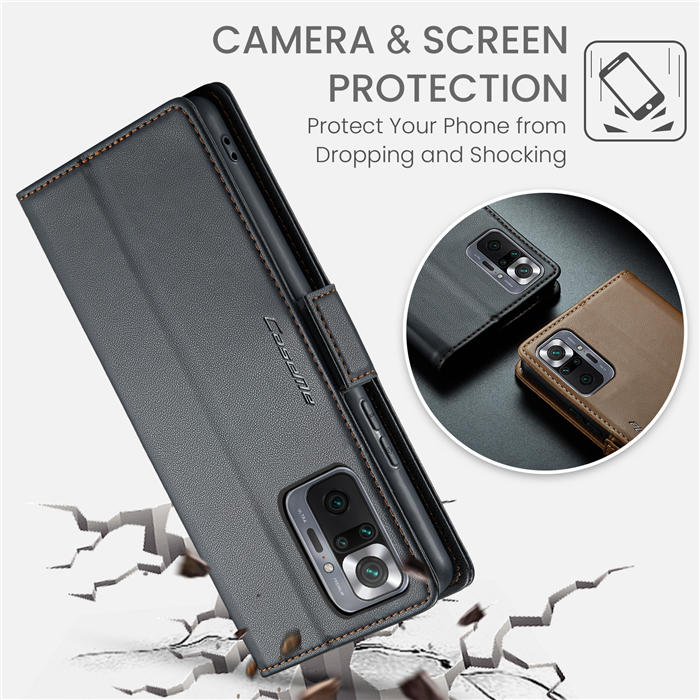 CaseMe Xiaomi Redmi Note 10 Pro/Note 10 Pro Max Wallet RFID Blocking Magnetic Buckle Case