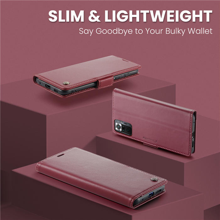 CaseMe Xiaomi Redmi Note 10 Pro/Note 10 Pro Max Wallet RFID Blocking Magnetic Buckle Case