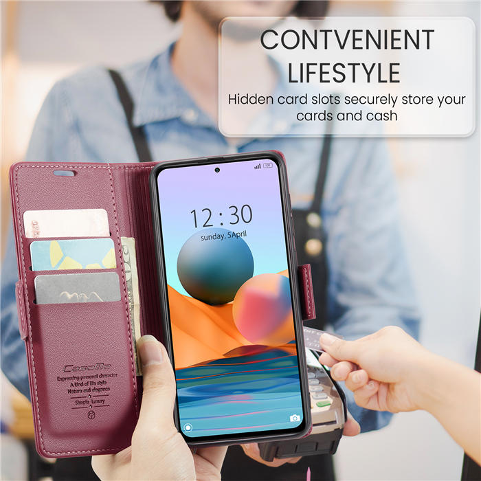 CaseMe Xiaomi Redmi Note 10 Pro/Note 10 Pro Max Wallet RFID Blocking Magnetic Buckle Case
