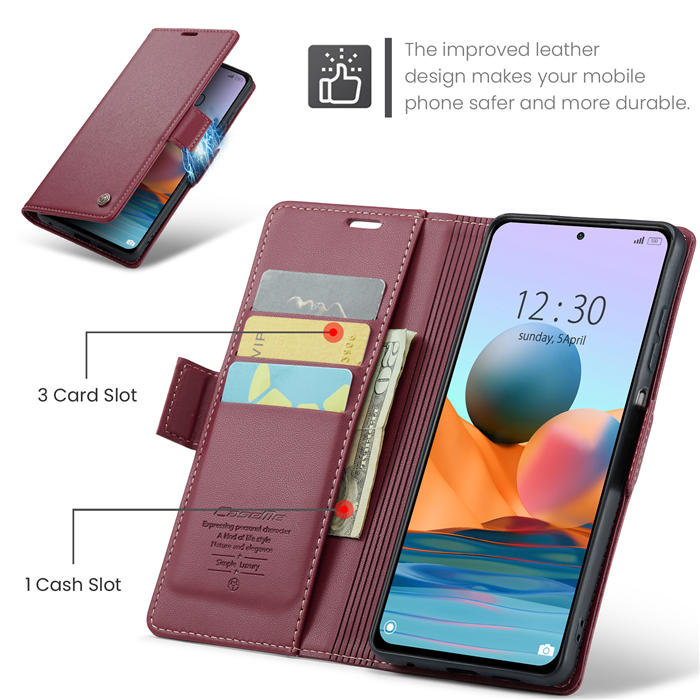 CaseMe Xiaomi Redmi Note 10 Pro/Note 10 Pro Max Wallet RFID Blocking Magnetic Buckle Case