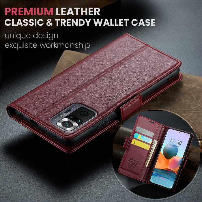 CaseMe Xiaomi Redmi Note 10 Pro/Note 10 Pro Max Wallet RFID Blocking Magnetic Buckle Case
