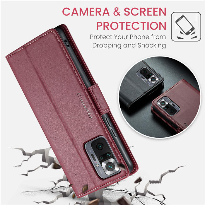CaseMe Xiaomi Redmi Note 10 Pro/Note 10 Pro Max Wallet RFID Blocking Magnetic Buckle Case