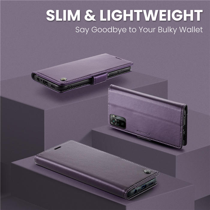 CaseMe Xiaomi Redmi Note 10 4G/Note 10S Wallet RFID Blocking Magnetic Buckle Case
