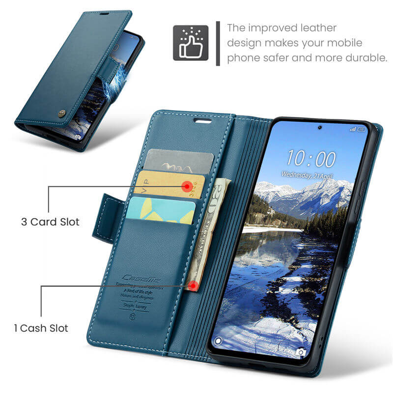 CaseMe Xiaomi Redmi Note 13 Pro 4G Wallet RFID Blocking Case