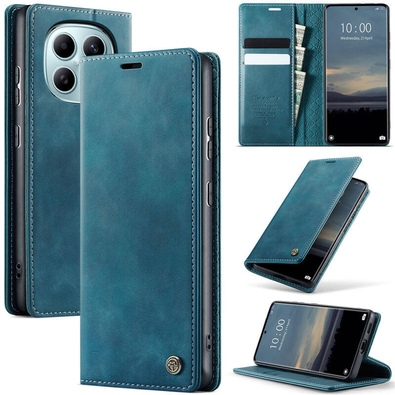CaseMe Xiaomi Redmi Note 15 5G RFID Wallet Case with Magnetic Closure Blue
