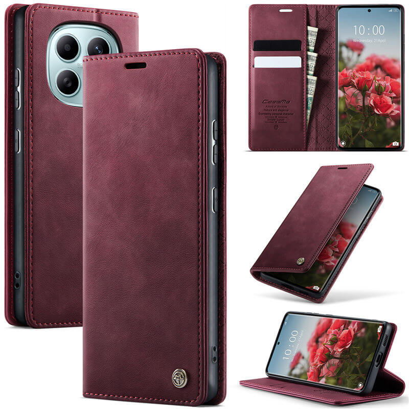 CaseMe Xiaomi Redmi Note 15 5G RFID Wallet Case with Magnetic Closure Red