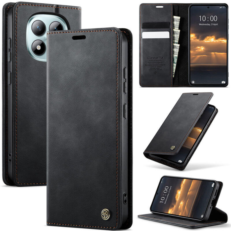 CaseMe Xiaomi Redmi Note 15 Pro Plus 5G RFID Wallet Case with Magnetic Closure Black