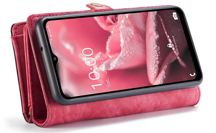 CaseMe Samsung Galaxy A12 Zipper Wallet Magnetic Detachable 2 in 1 Case