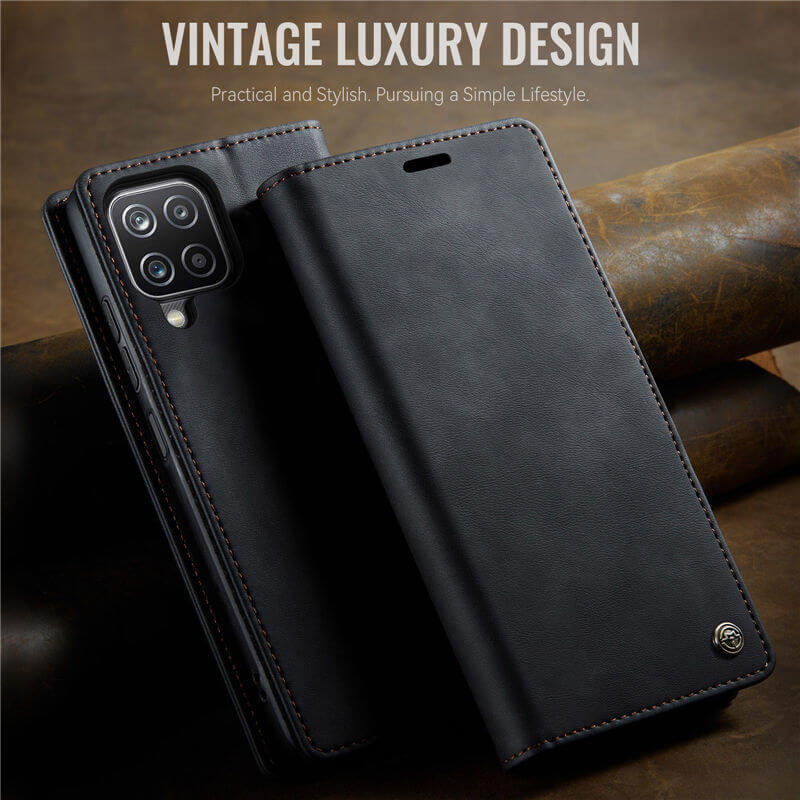 CaseMe Samsung Galaxy A12 5G Magnetic Wallet Case with RFID Blocking