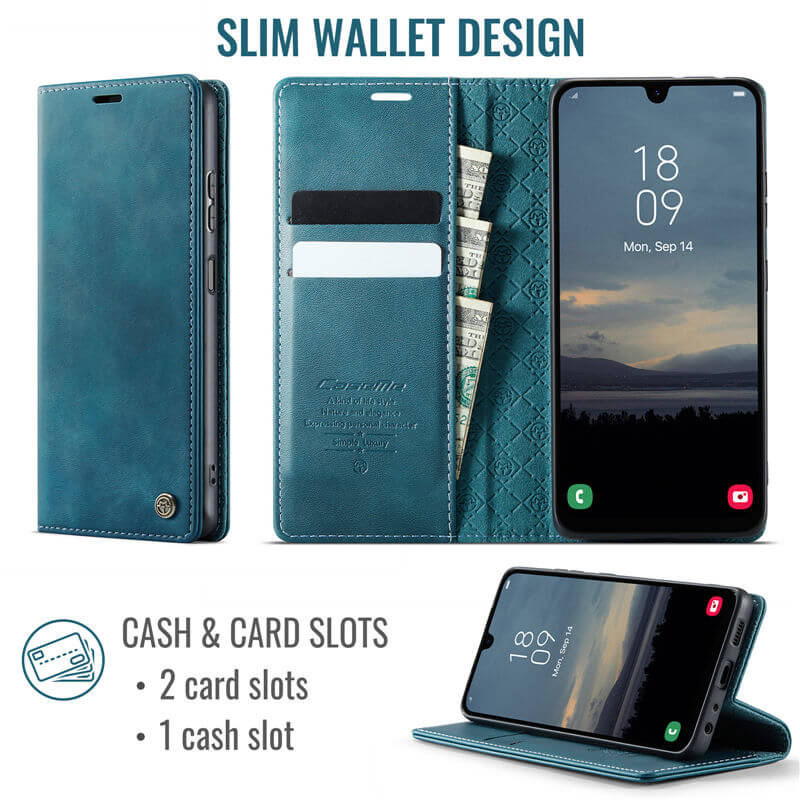 CaseMe Samsung Galaxy A12 5G Magnetic Wallet Case with RFID Blocking